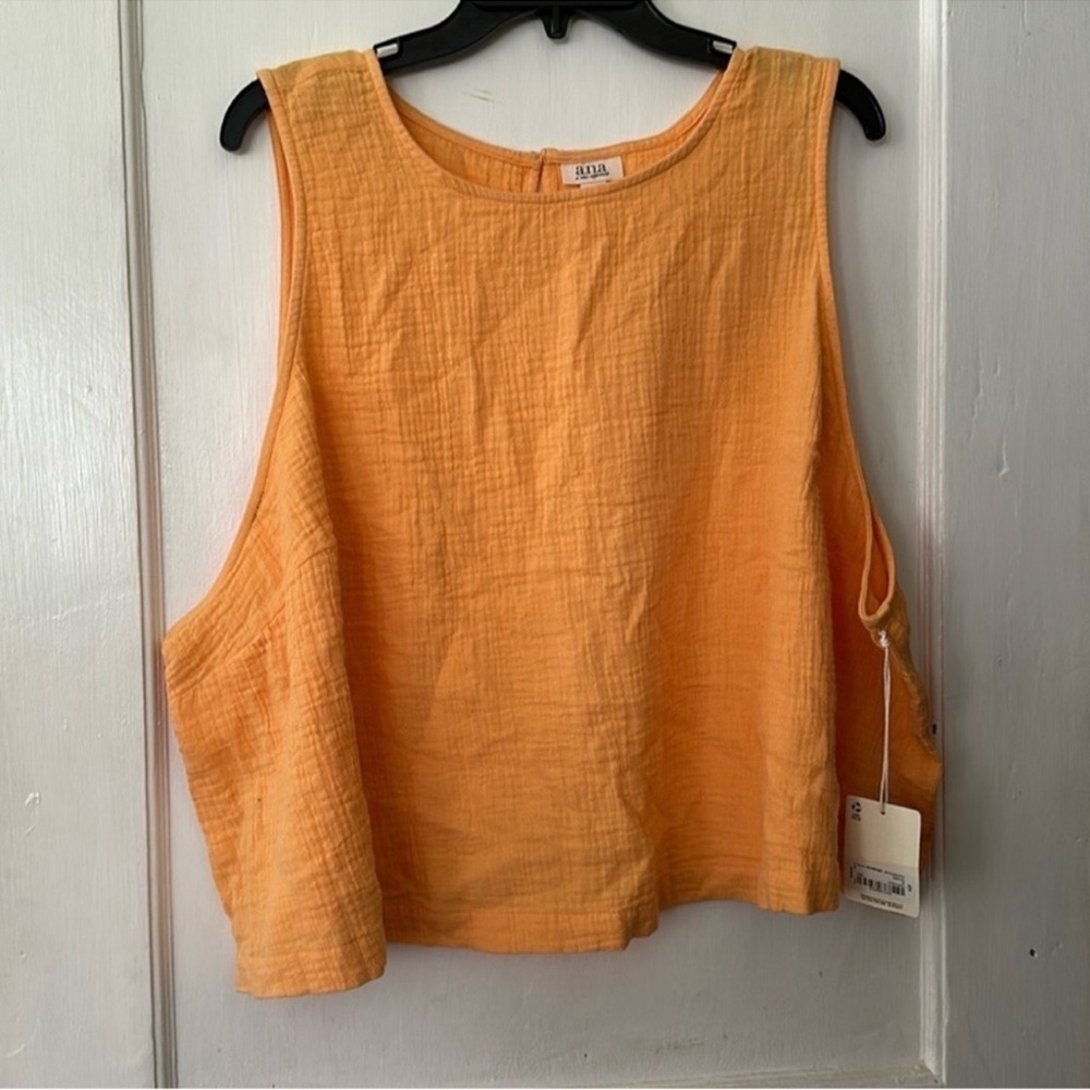 NWT A.N.A Florida Mango Sleeveless Lightweight Cotton Tank Top